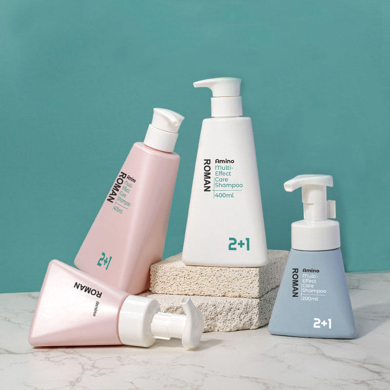 Triangle 200ml 400ml Pet Facial Cleanser Foaming Mousse Pump Bottle Plastic Foam Bottle Liquid Soap Dispenser