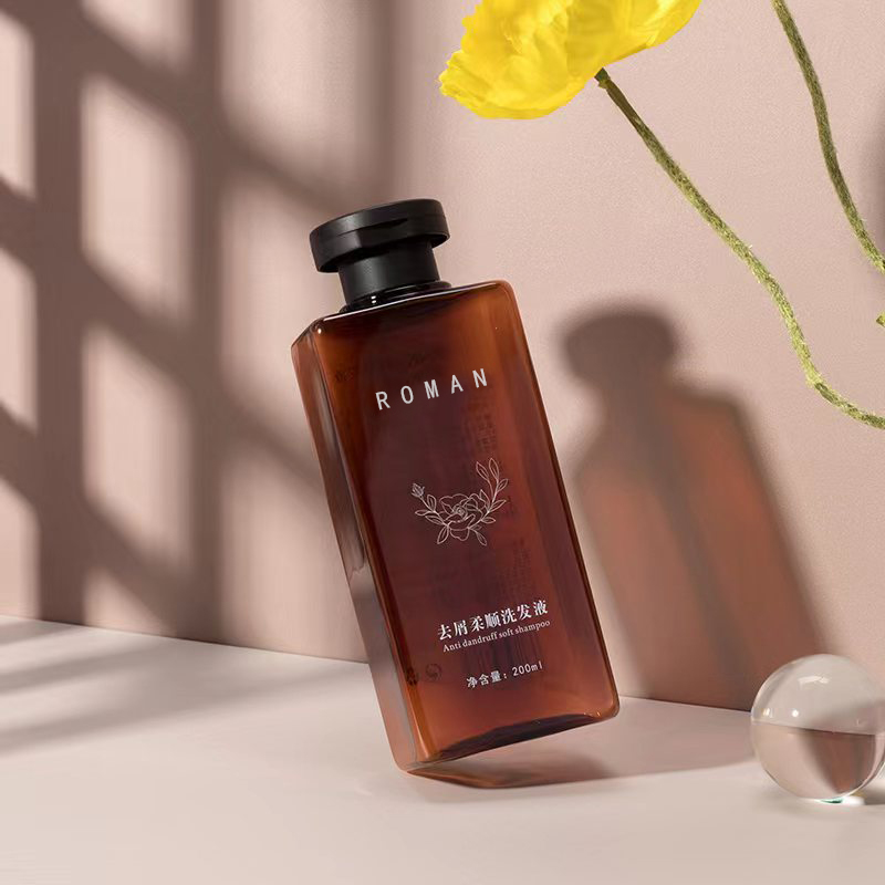 200ml 300ml hair dry pisilin ang hair oil alagang bote na may flip top cap square plastic shampoo shower gel lotion bote