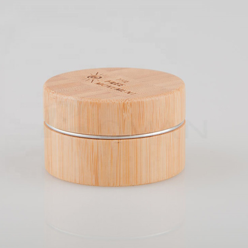 5g 15g 30g 50g 100g cosmetic packaging cylinder hugis kawayan kahoy na facial cream bote na may panloob na aluminyo jar 5g 15g 30g 50g 100g cosmetic packaging cylinder hugis kawayan kahoy na facial cream bote na may panloob na aluminyo jar