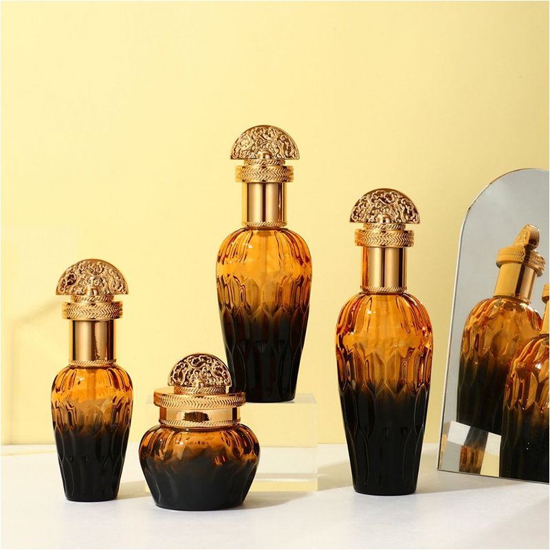 Frosted Clear Glass Skincare Packaging Cosmetics Containers Glass Lotion Bottle na may Dropper Pump Frosted Clear Glass Skincare Packaging Cosmetics Containers Glass Lotion Bottle na may Dropper Pump