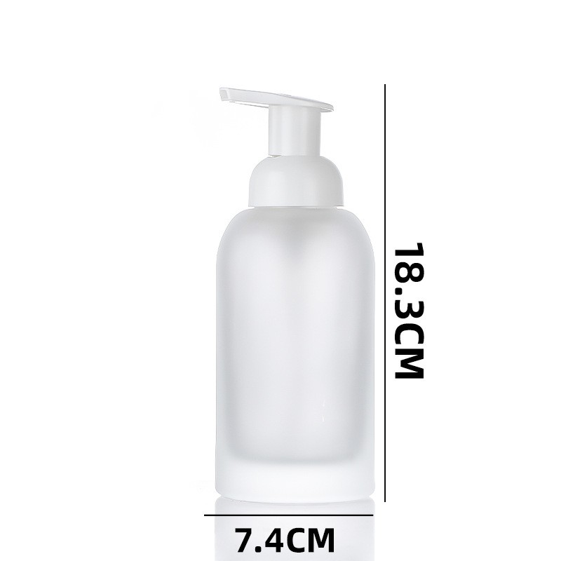 Muling Ginawang Frosted Clear 250ml 375ml Cosmetic Package Facial Cleanser Shampoo Foaming Pump Glass Hand Soap Bottles Muling Ginawang Frosted Clear 250ml 375ml Cosmetic Package Facial Cleanser Shampoo Foaming Pump Glass Hand Soap Bottles