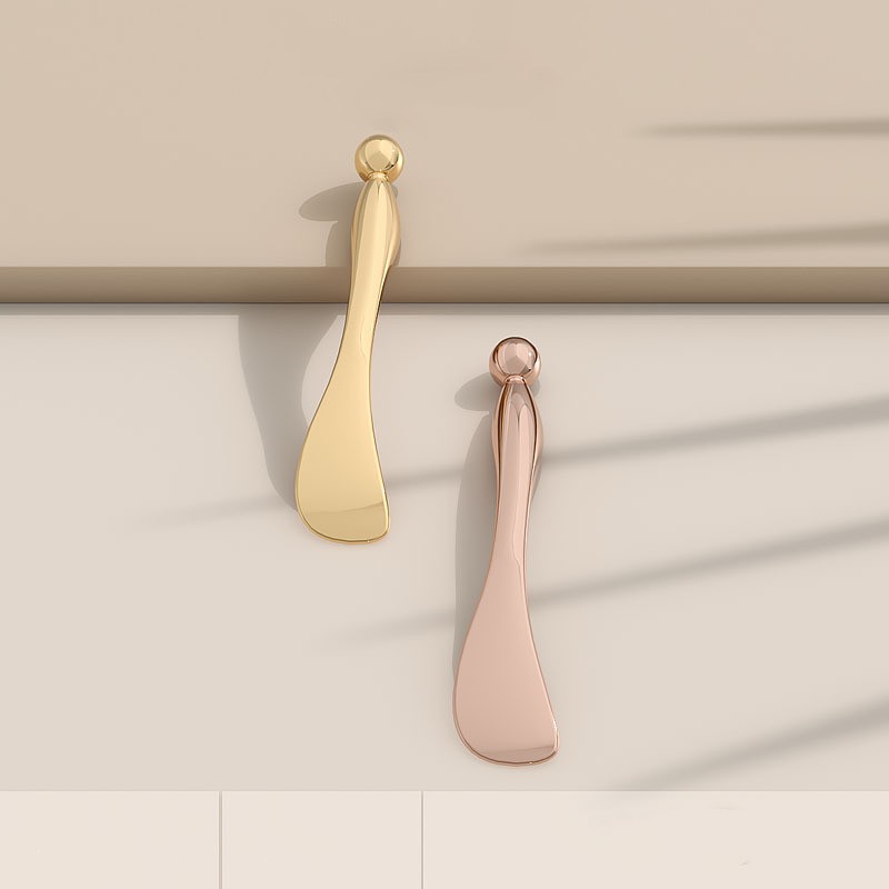 Personal na Label Massage Head Cosmetic Spoon Gold Silver Eye Cream Massage Stick Metal Cosmetic Spatula