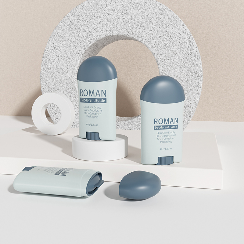 Plastik na pp cosmetic screen printing twist up puting 40g stick container tube matte deodorant roll on bote