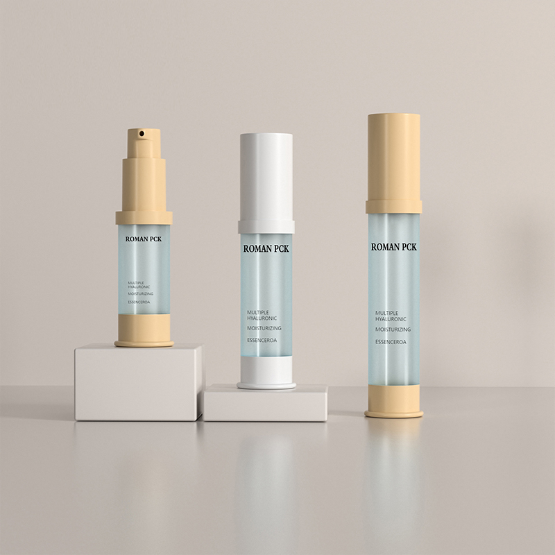 15ml 30ml 1oz Frosted Airless Pump Bottle Blue Slim Shape Cylinder Tall Cosmetic Cream Gel Para sa Face Serum Lotion Blush Gel