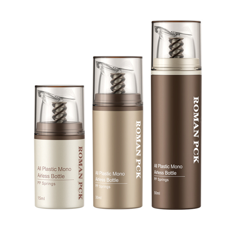 Brown Plastic Airless Cosmetic Cream Clear Pump Bottle Skincare Dispenser makeup container para sa cream gel lotion Brown Plastic Airless Cosmetic Cream Clear Pump Bottle Skincare Dispenser makeup container para sa cream gel lotion