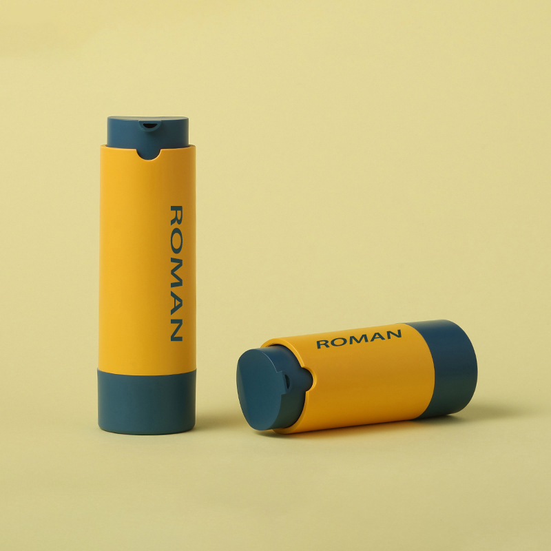 Bilog na plastik na cosmetic serum container skincare airless pump bote para sa losyon o mukha mist 15ml 30ml 50ml Bilog na plastik na cosmetic serum container skincare airless pump bote para sa losyon o mukha mist 15ml 30ml 50ml