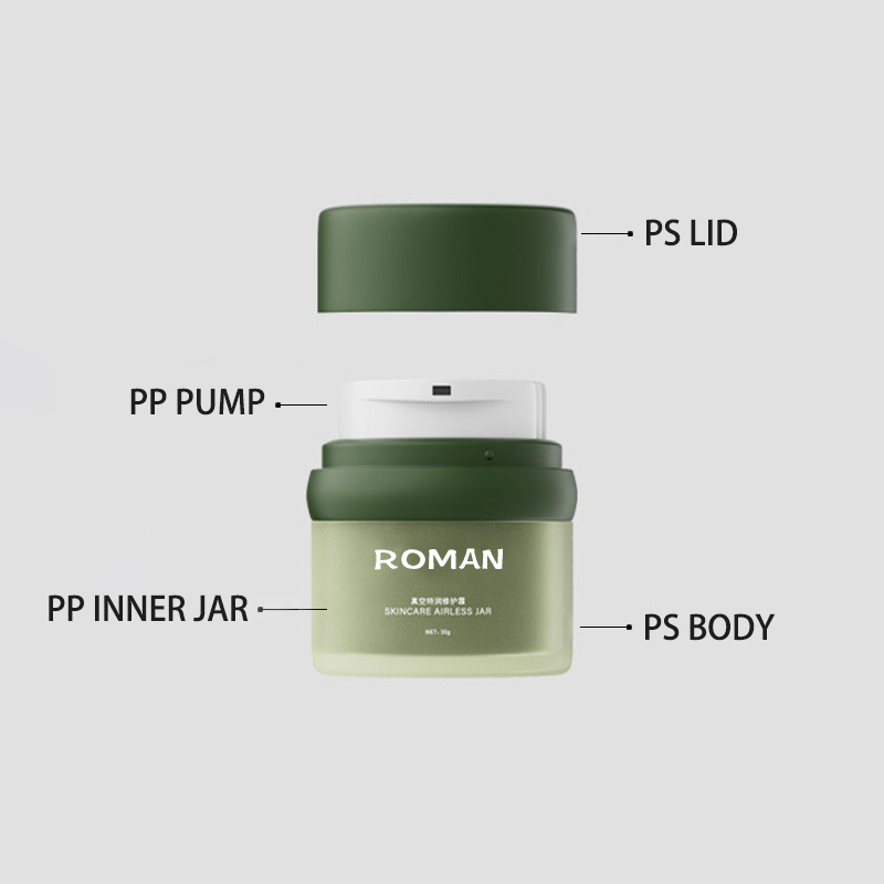 Portable airless jar cosmetic skincare face cream container walang laman na silindro airless lotion bote 15ml 30ml 50ml Portable airless jar cosmetic skincare face cream container walang laman na silindro airless lotion bote 15ml 30ml 50ml