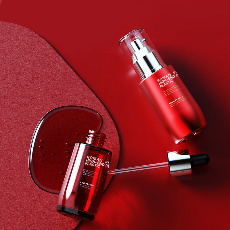 Refillable Cosmetic Oil Bottle 50ml Wine Red Petg Face Care Serum Dropper Bottle na may Dropper Para sa Cream Bottle Set Refillable Cosmetic Oil Bottle 50ml Wine Red Petg Face Care Serum Dropper Bottle na may Dropper Para sa Cream Bottle Set