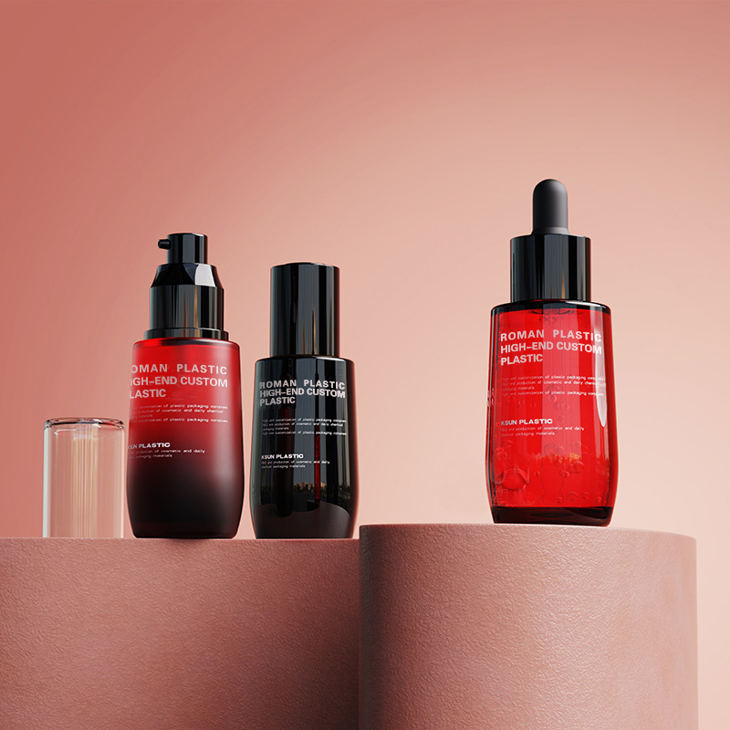 Refillable Cosmetic Oil Bottle 50ml Wine Red Petg Face Care Serum Dropper Bottle na may Dropper Para sa Cream Bottle Set Refillable Cosmetic Oil Bottle 50ml Wine Red Petg Face Care Serum Dropper Bottle na may Dropper Para sa Cream Bottle Set