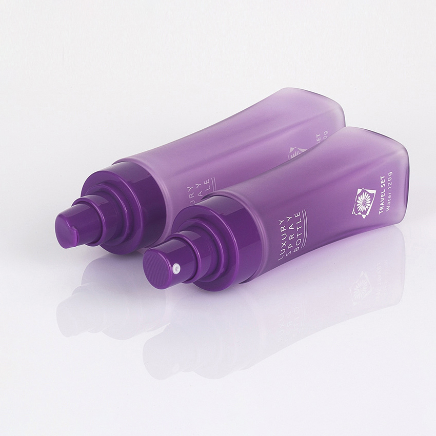 80ml 120ml 150ml 200ml na hugis ng alagang hayop na plastik na bote ng paglalakbay na sumasabog na disenyo para sa mga lotion toner-maliit na laki ng maginhawang spray bote