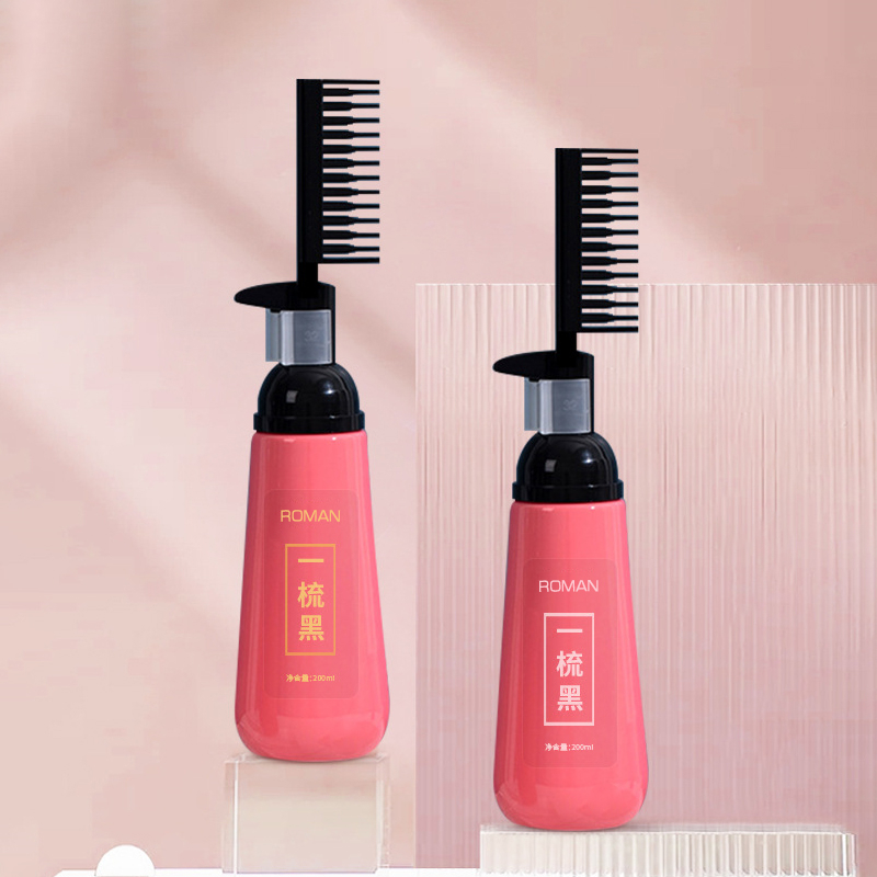 150ml 180ml 200ml foaming pump salon hair comb oil bote bote plastic hair comb applicator bote