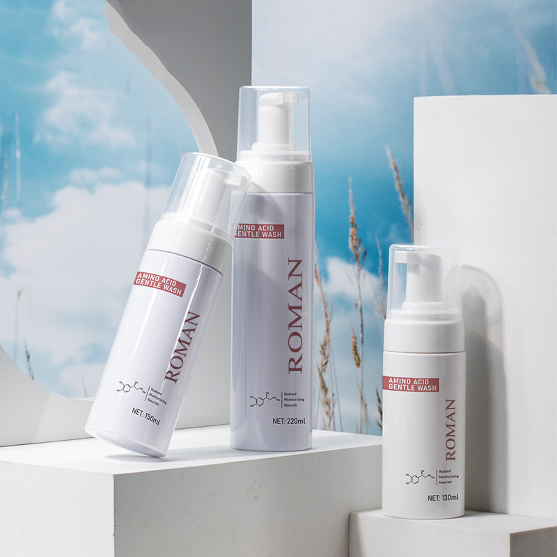 Plastik na banayad na paglilinis ng foaming hand sabon bote bote foam dispenser facial skincare cleanser bote 100ml 120ml 150ml 200ml