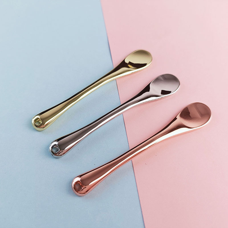 3 Mga Kulay Reusable Mini Metal Zinc Alloy Eye Cream Spoon Pampaganda para sa Application ng Eye Cream 3 Mga Kulay Reusable Mini Metal Zinc Alloy Eye Cream Spoon Pampaganda para sa Application ng Eye Cream