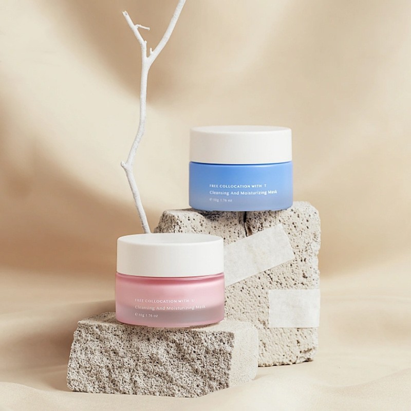 Klasikong bilog na glass cream jar cosmetic packaging para sa face cream at eye cream Klasikong bilog na glass cream jar cosmetic packaging para sa face cream at eye cream