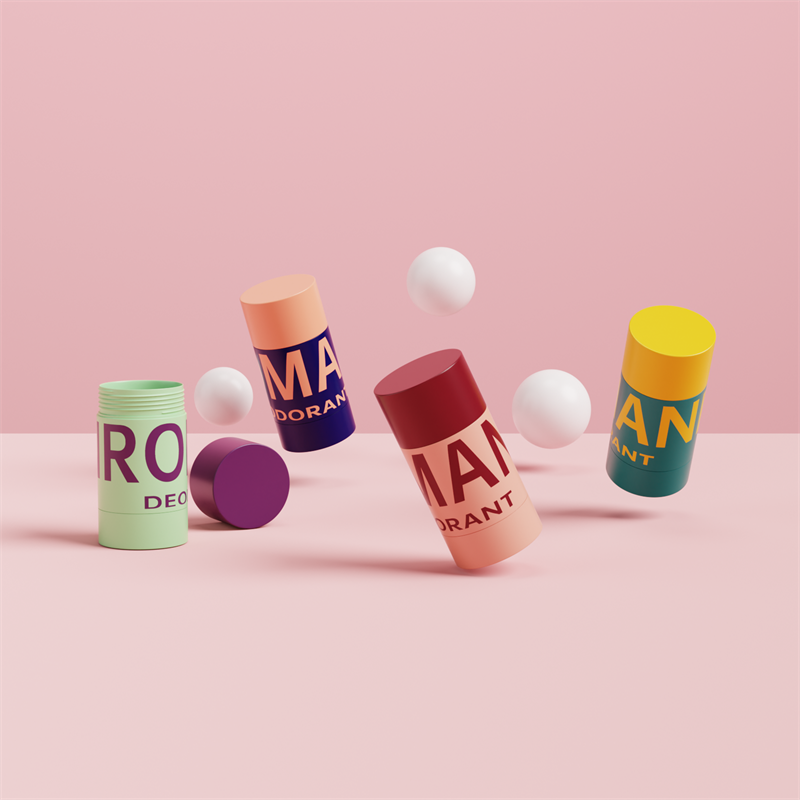 Kosmetiko tuwid na bilog na deodorant na bote na may maraming kapasidad at kulay Kosmetiko tuwid na bilog na deodorant na bote na may maraming kapasidad at kulay