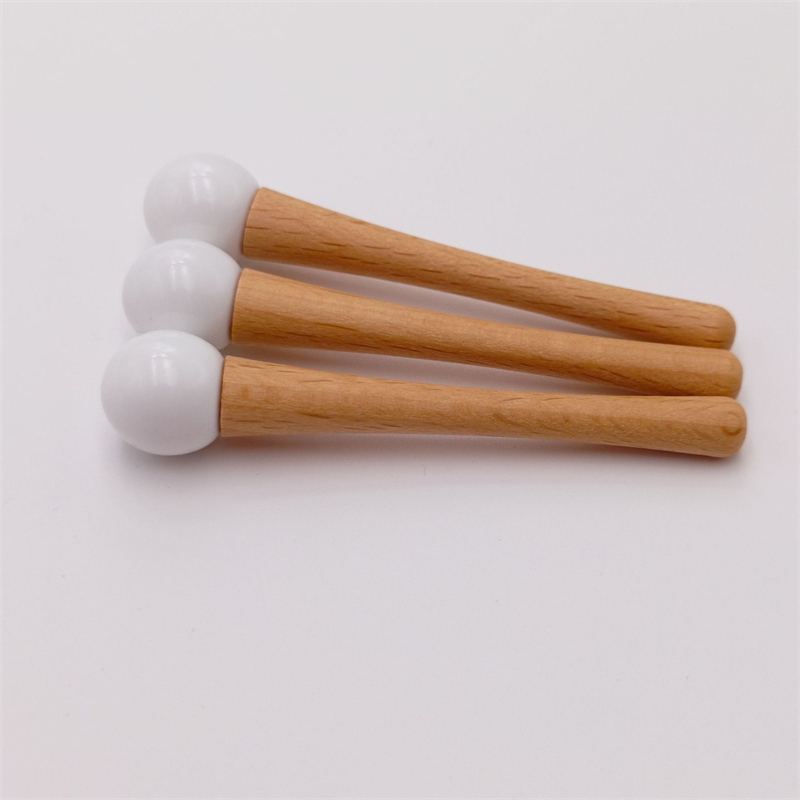 Wooden-handle ceramic bead eye cream massage stick cosmetic spatula Wooden-handle ceramic bead eye cream massage stick cosmetic spatula