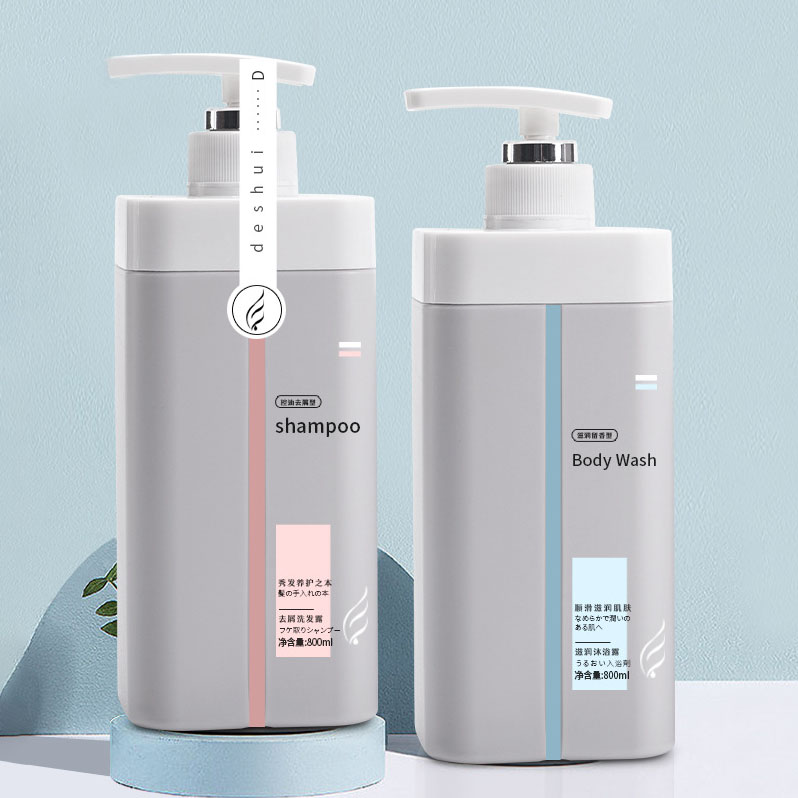 Mataas na kapasidad 500ml 800ml plastic packaging bote para sa skincare lotion hair tonic container na walang laman na shampoo at bote ng conditioner