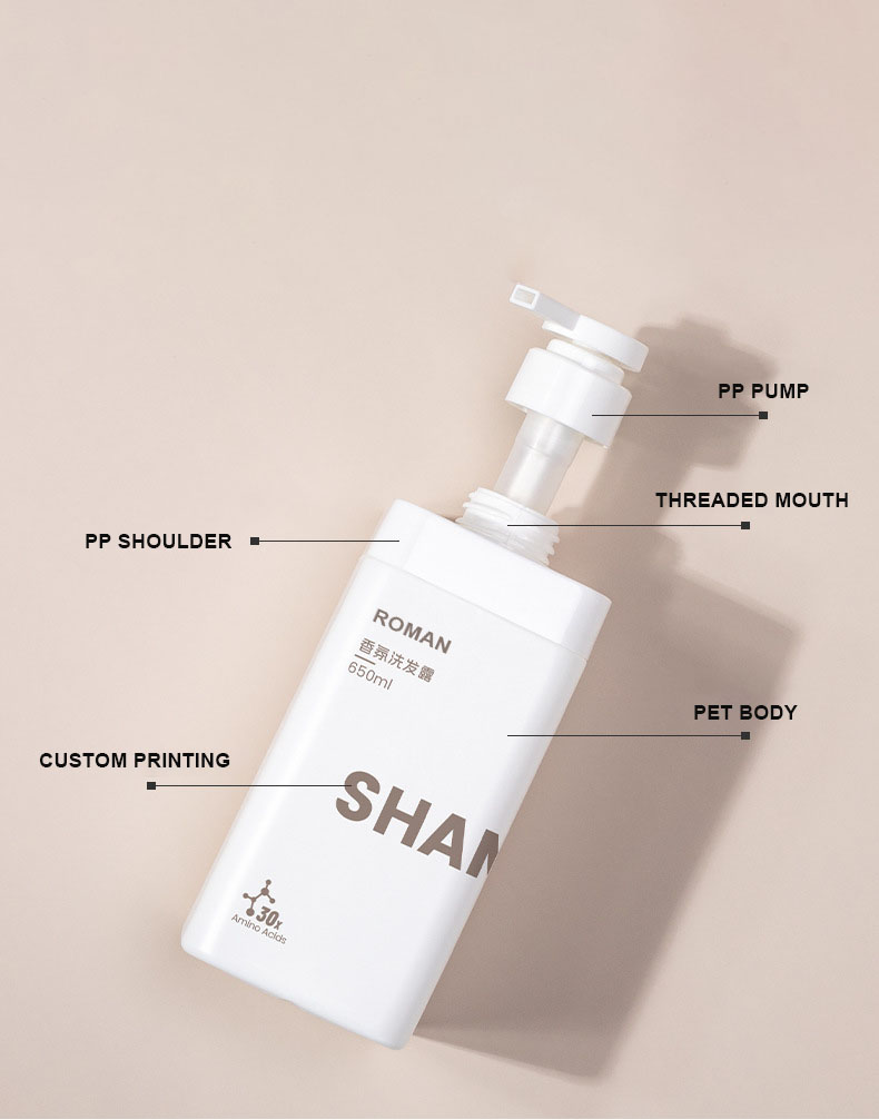 Bagong Disenyo Pribadong Logo Matte White 650ml Square Empty Hdpe Plastic Laundry Detergent Liquid Bottle 1L Para sa Shampoo Shower Gel Bagong Disenyo Pribadong Logo Matte White 650ml Square Empty Hdpe Plastic Laundry Detergent Liquid Bottle 1L Para sa Shampoo Shower Gel