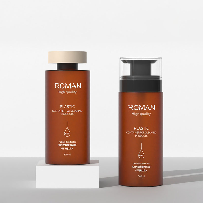 Plastik na bote na may pump dispenser leak proof malaking walang laman na malinaw na amber cylinder refillable para sa shampoo hair conditioner lotion langis Plastik na bote na may pump dispenser leak proof malaking walang laman na malinaw na amber cylinder refillable para sa shampoo hair conditioner lotion langis