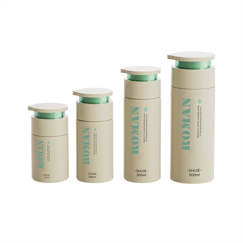 Round Flat Shoulder Skin Care Cream Bottle 150ml 200ml 300ml 500ml Baby Lotion Conditioner Packaging Shampoo At Body Wash Hand Cream Bottles