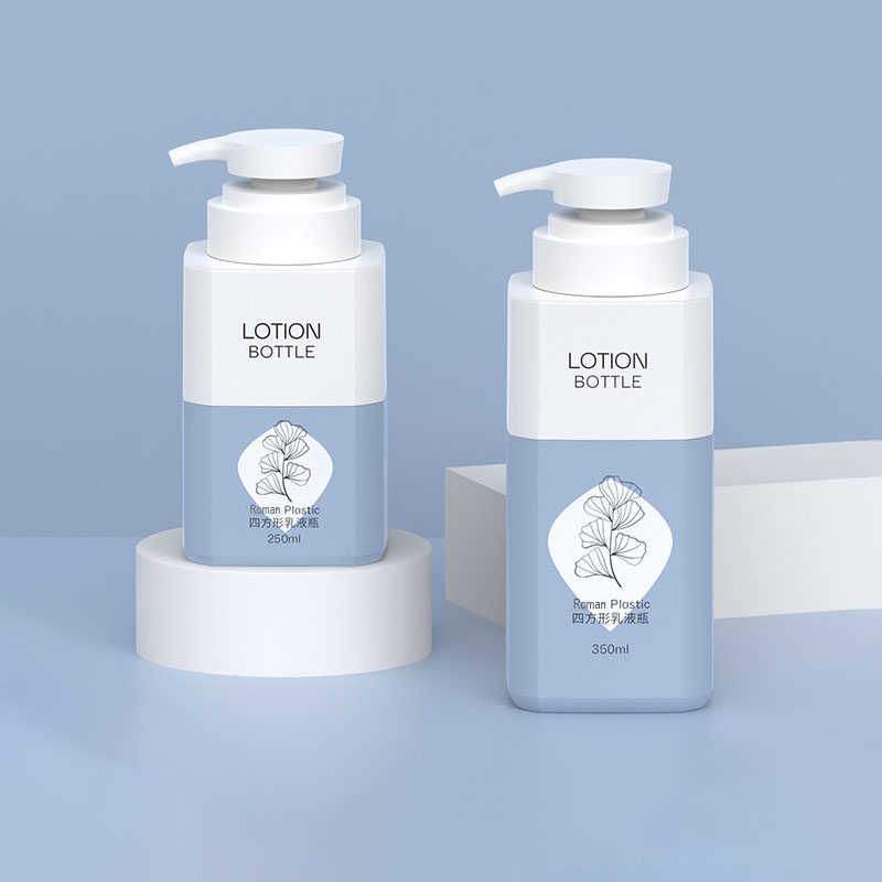 350ml 500ml Malaking-kapasidad Square Pet Plastic Sub-Bottling Bottle Araw-araw na Kinakailangan Care Shower Walang laman na lalagyan ng Shampoo Para sa Bath Gel 800ml 1000ml