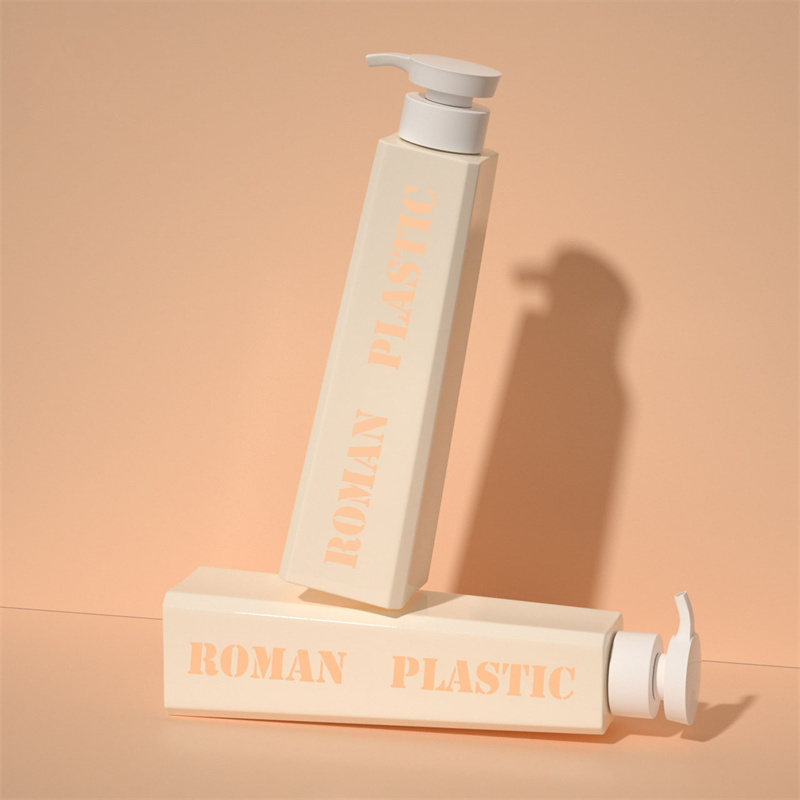 Napakagandang hugis kosmetiko packaging lotion shampoo shower gel conditioner trapezoid toner cream lotion bote para sa pangangalaga sa sambahayan Napakagandang hugis kosmetiko packaging lotion shampoo shower gel conditioner trapezoid toner cream lotion bote para sa pangangalaga sa sambahayan