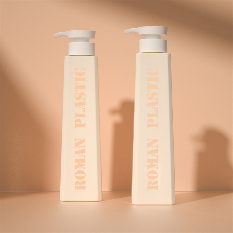 Napakagandang hugis kosmetiko packaging lotion shampoo shower gel conditioner trapezoid toner cream lotion bote para sa pangangalaga sa sambahayan