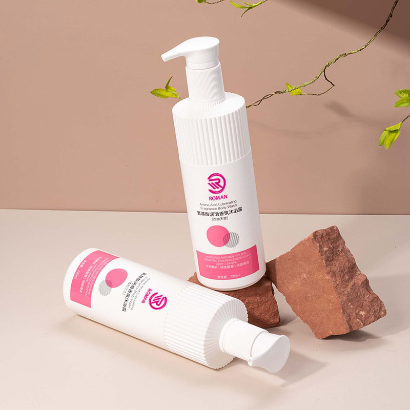 Mainit na puting guhit na hdpe plastic bote na may corrugated nozzle 500ml 700ml shampoo shower gel lotion na may pump cap vietnam Mainit na puting guhit na hdpe plastic bote na may corrugated nozzle 500ml 700ml shampoo shower gel lotion na may pump cap vietnam