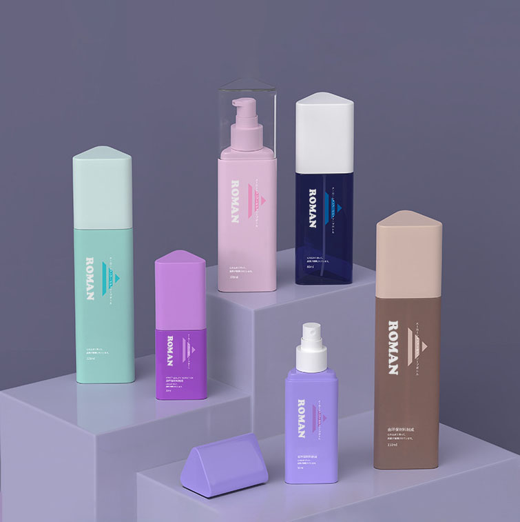 Mapagkakatiwalaang plastik 30ml 50ml 80ml tatsulok shampoo shower gel container hair conditioner lotion pump bote para sa facial cleaner