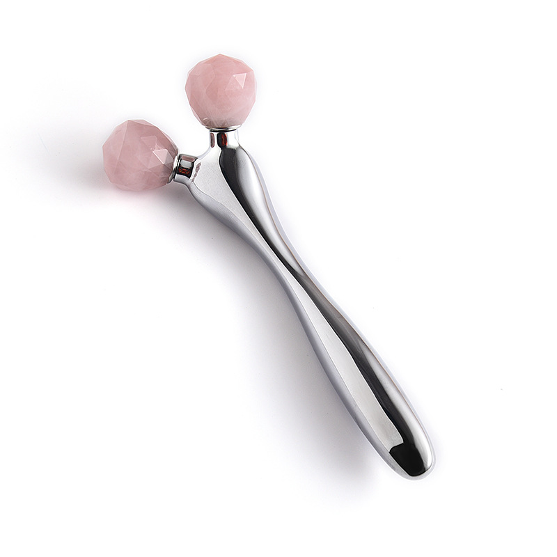 Y-Shaped Facial Roller na may Jade Roller & Zinc Alloy Handle Y-Shaped Facial Roller na may Jade Roller & Zinc Alloy Handle