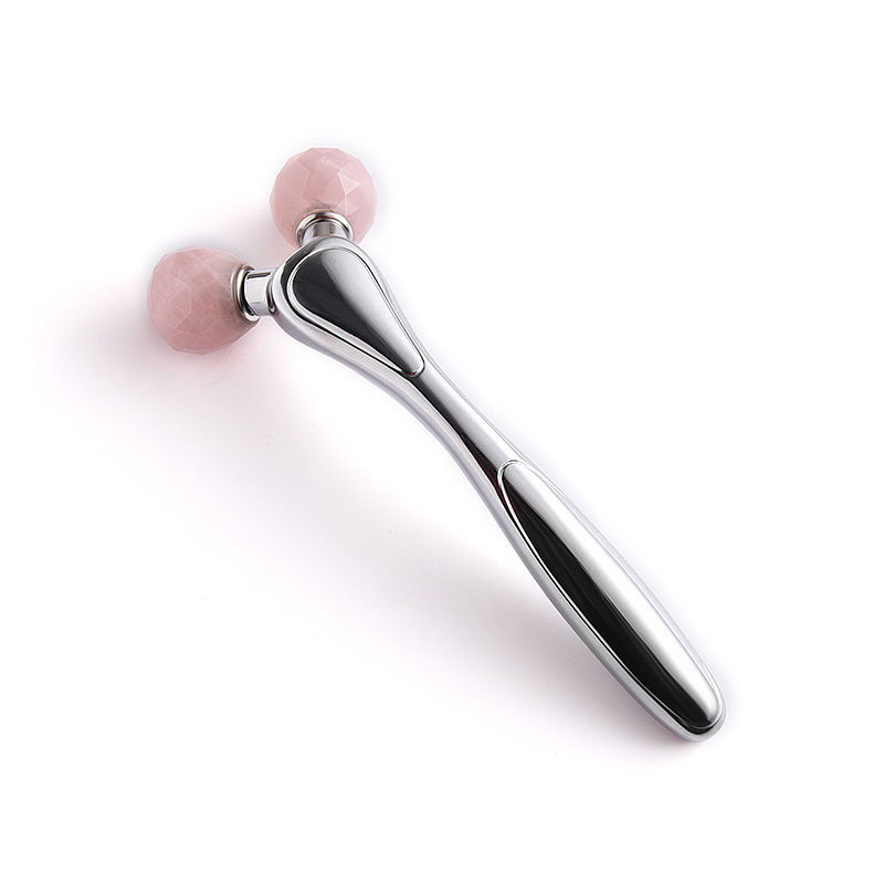 Y-Shaped Facial Roller na may Jade Roller & Zinc Alloy Handle Y-Shaped Facial Roller na may Jade Roller & Zinc Alloy Handle