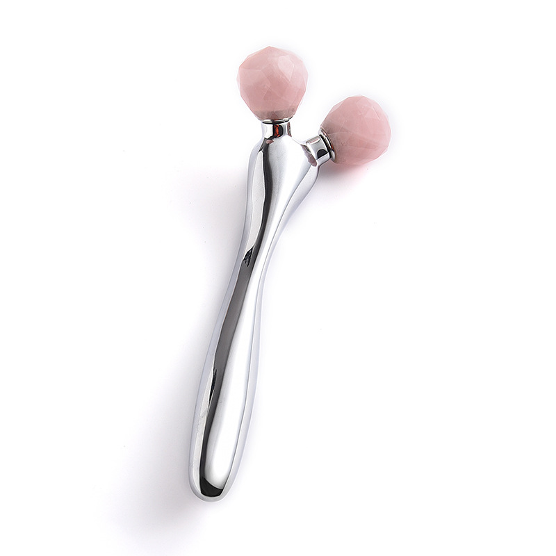 Y-Shaped Facial Roller na may Jade Roller & Zinc Alloy Handle Y-Shaped Facial Roller na may Jade Roller & Zinc Alloy Handle