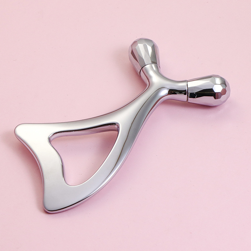 Zinc Alloy Eye Massage Roller & Facial Gua Sha Tool Zinc Alloy Eye Massage Roller & Facial Gua Sha Tool